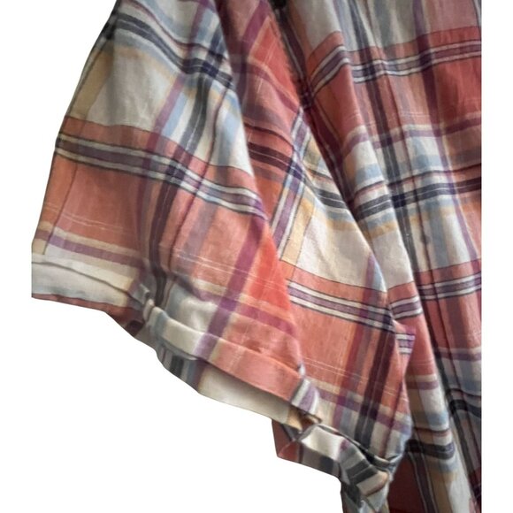 IZOD MENS XL Saltwater Relaxed Classsic Button Down Short Sleeved Shirt - Picture 7 of 11